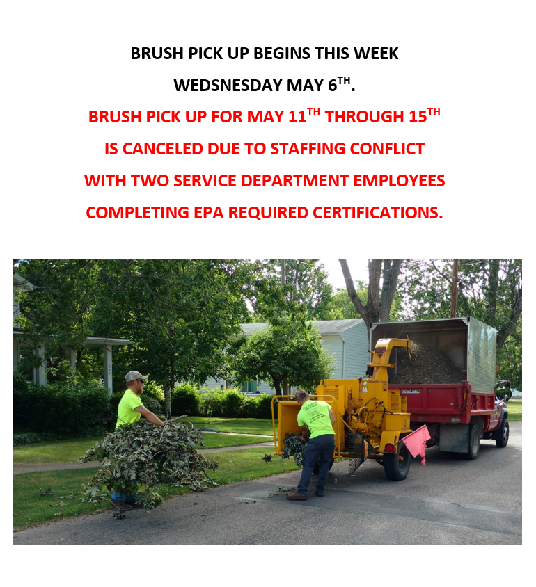 Community BRUSH PICK UP Program scheduled to begin May 6, 2020 Village of Grafton